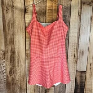 Abercrombie & Fitch YPB Dress sculptLUX Active XXL Red Gingham Tennis Pickleball